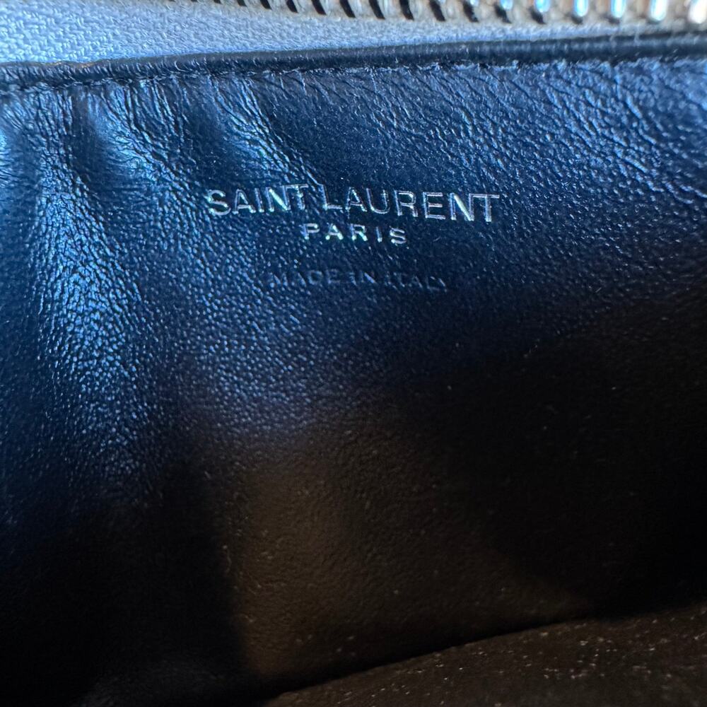 Saint Laurent Cassandra Leather Coin Purse Wallet Gray - Authentic YSL - Picture 12 of 13